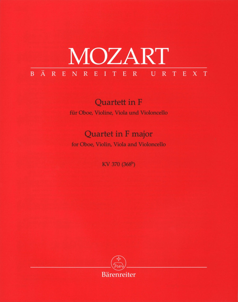 Mozart, Quartet KV 370 in F (Ob,Str) (Barenreiter)