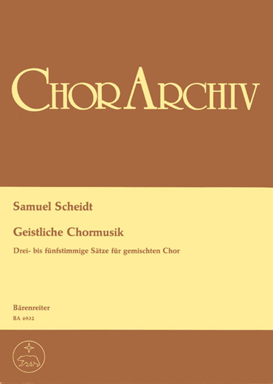 Scheidt, Geistliche Chormusik (Barenreiter)