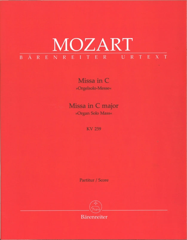 Mozart, Missa KV 259 in C Full Score (Barenreiter)