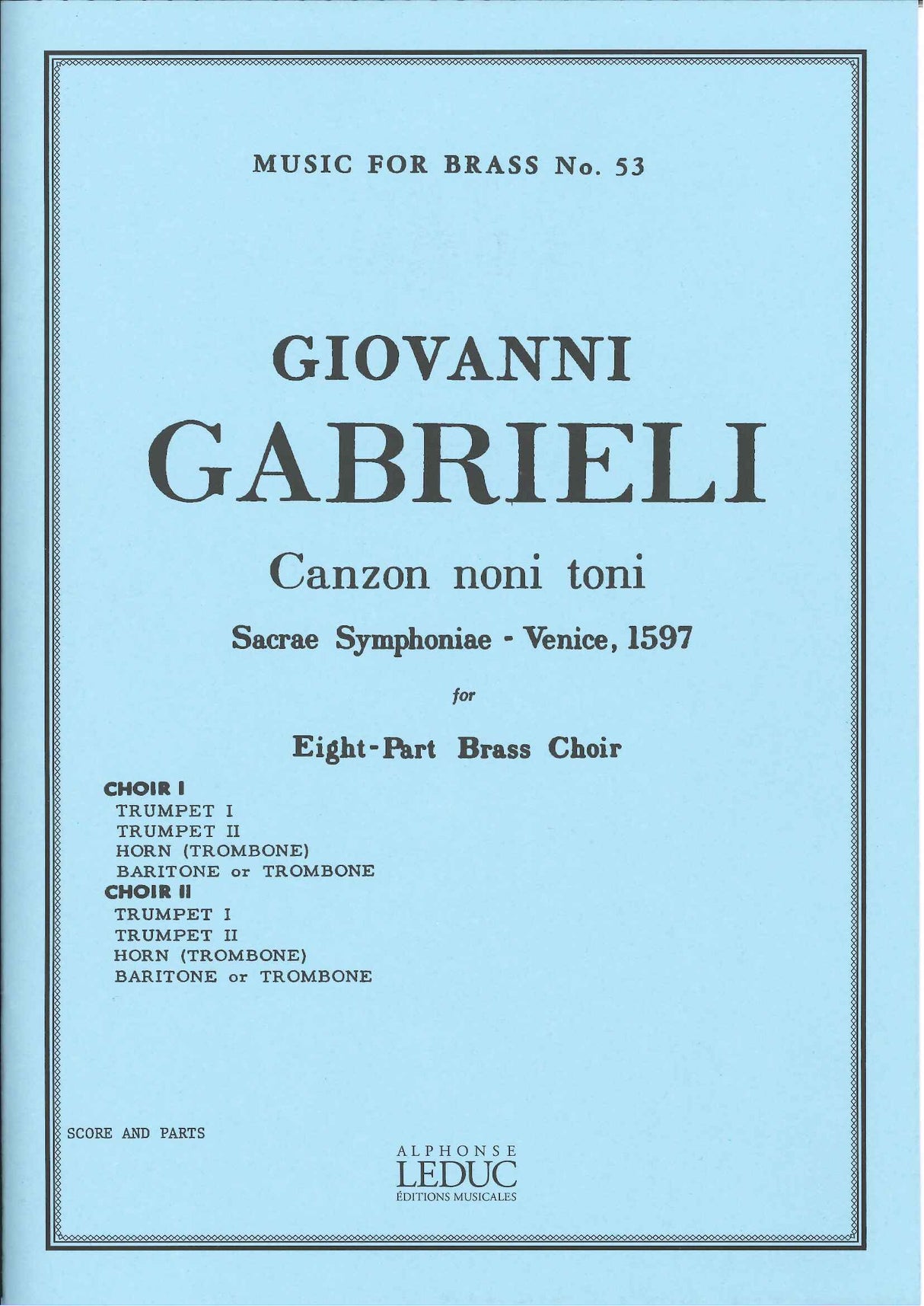 Gabrieli, Canzon noni toni (8-part) (Robert King/Leduc)