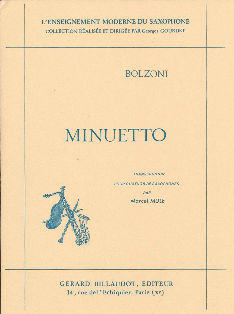 Bolzoni, Minuetto (SATBr Sax) (Billaudot)