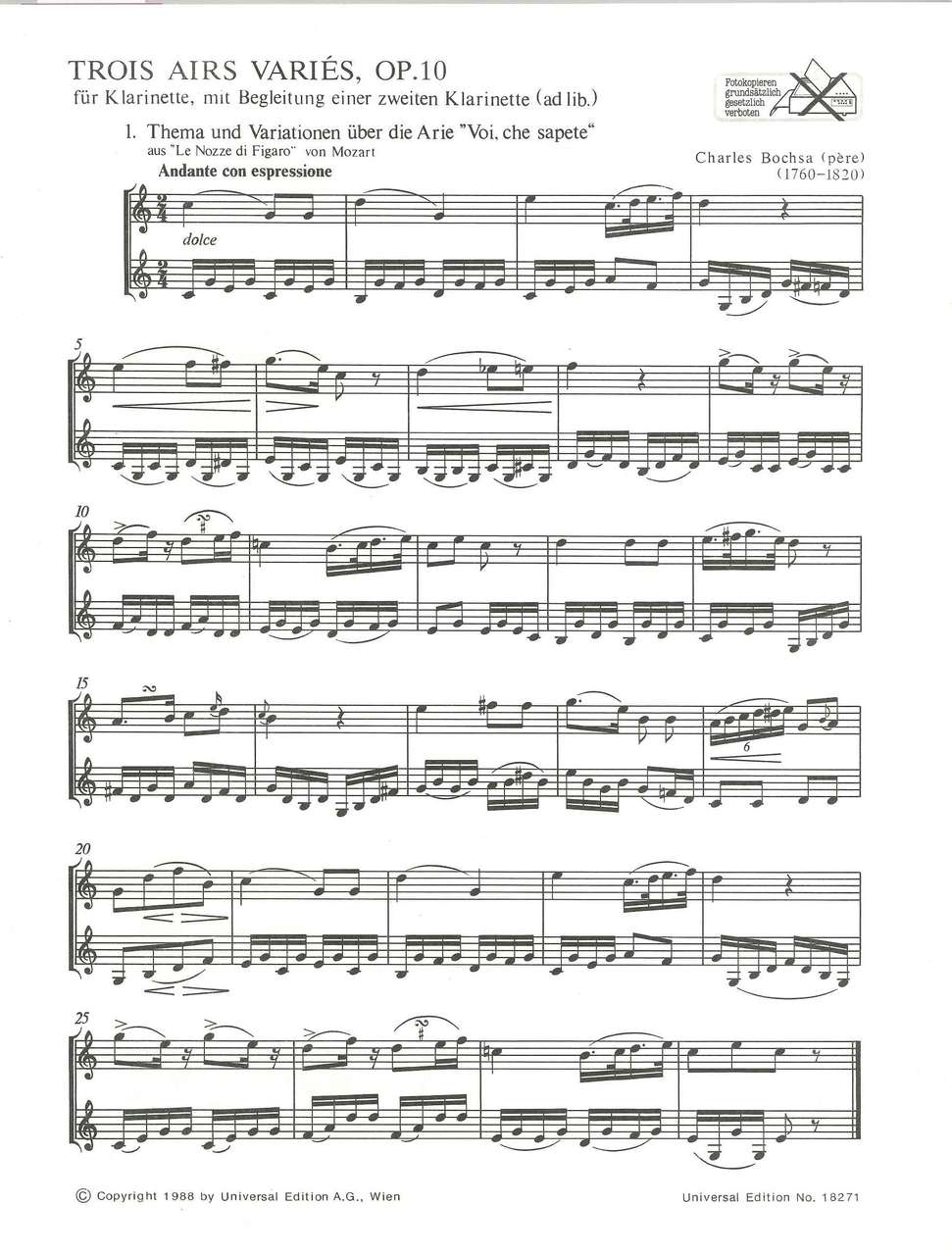 Bochsa,C., 3 Airs varies op. 10 (Universal)