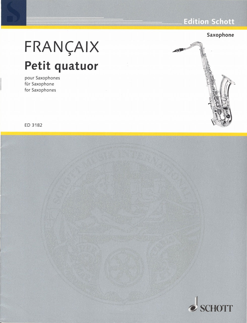 Francaix, Petit Quatuor (SATBr) Parts (Schott)