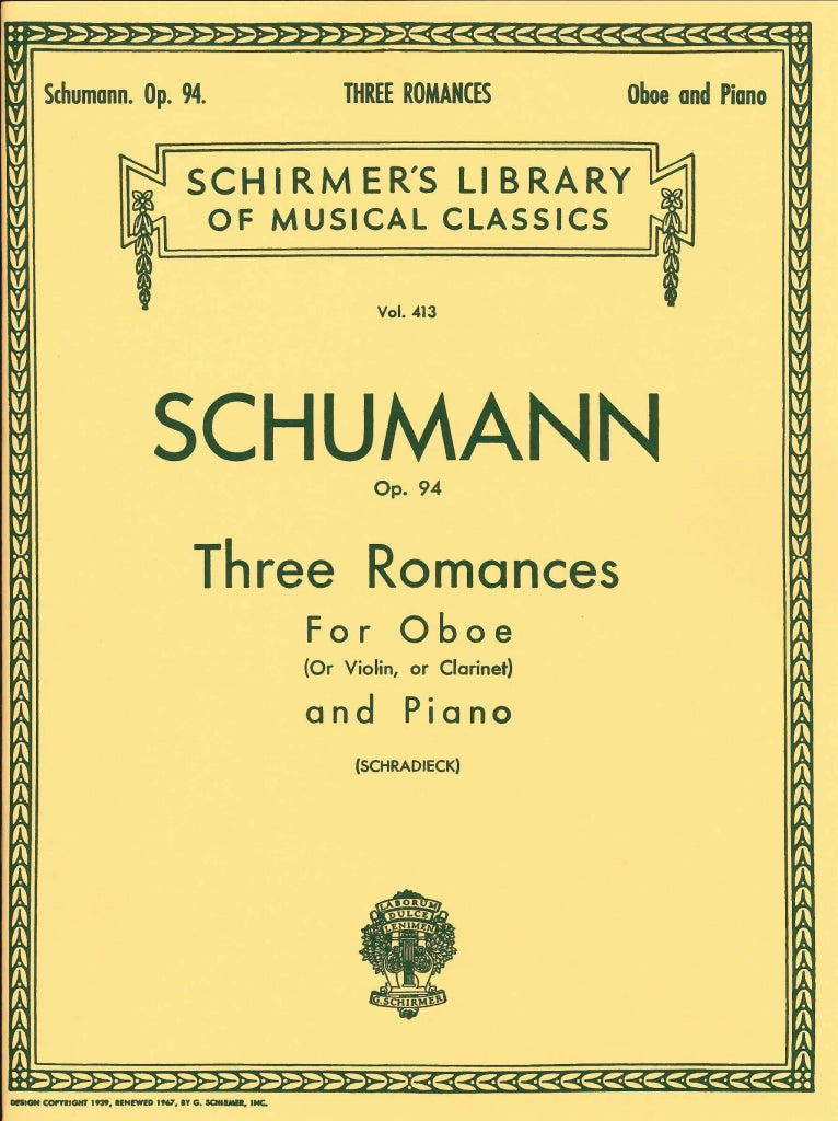 Schumann, 3 Romances op. 94 (Schradieck) (G.Schirmer)