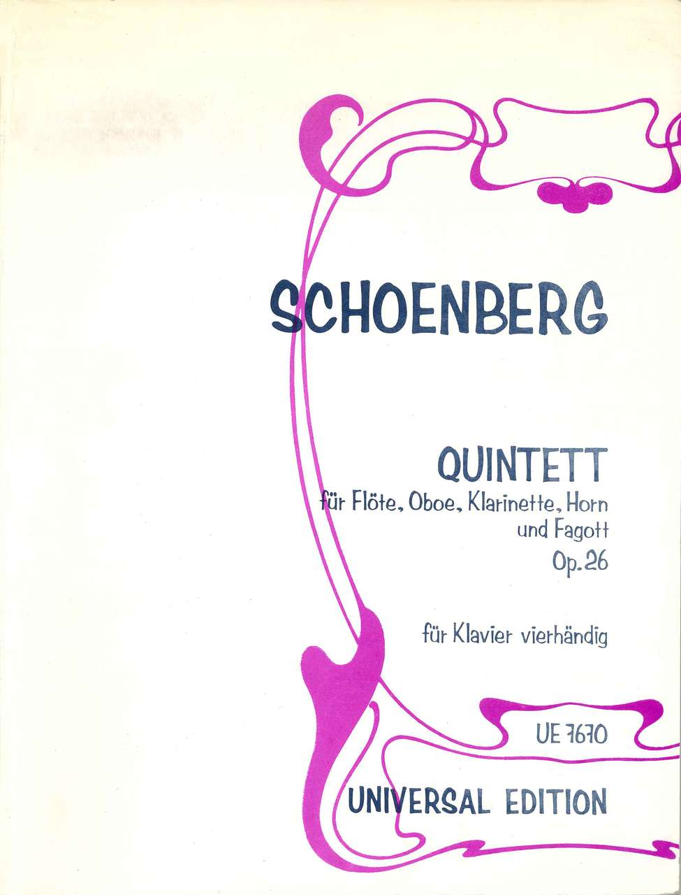 Schoenberg, Quintett op. 26 (Universal)