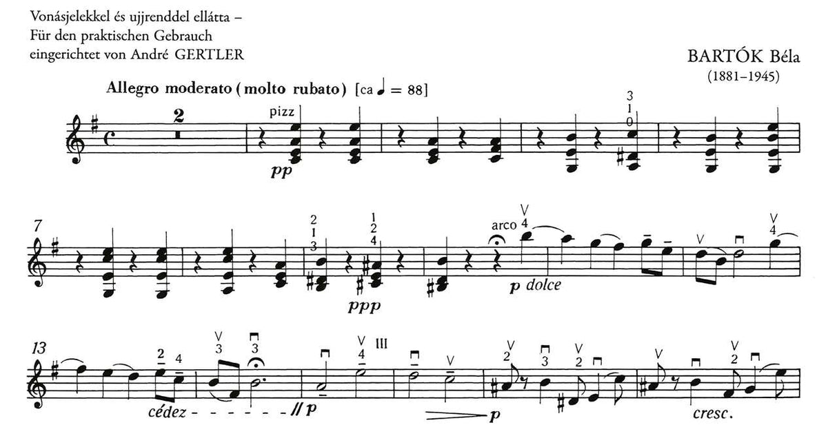 Bartok, Sonate (1903), Sz 20, BB 28 (Editio Musica Budapest)