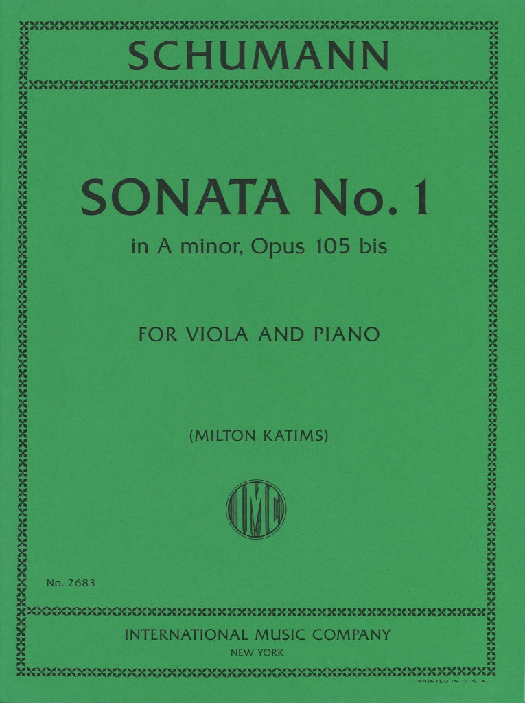 Schumann, Sonata No. 1 in a op. 105 (IMC)