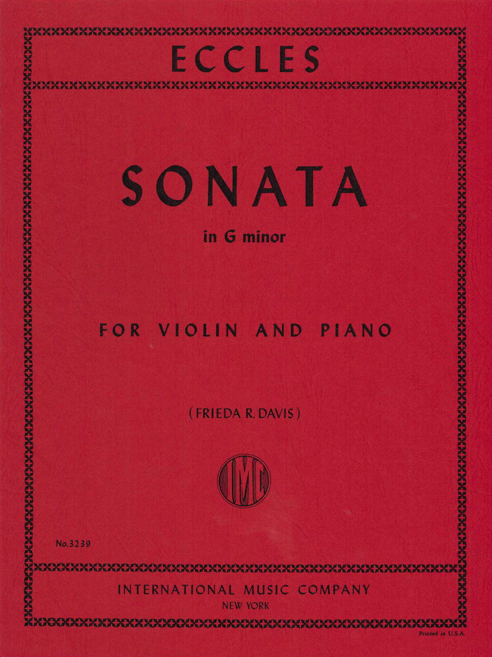 Eccles, Sonata in g (IMC)