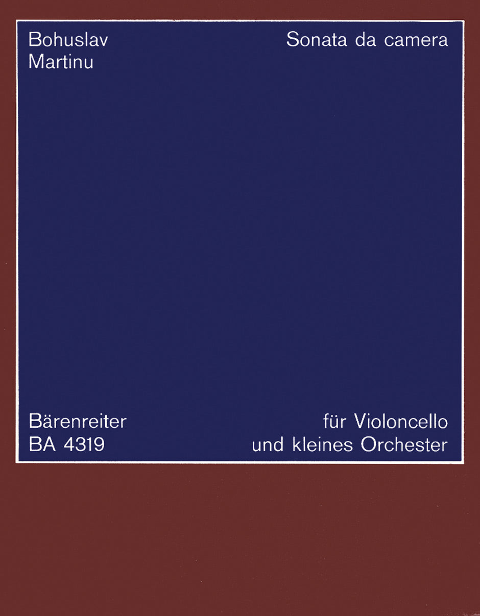 Martinu, Sonata da camera (Vc,ChbrOrch) (Barenreiter)
