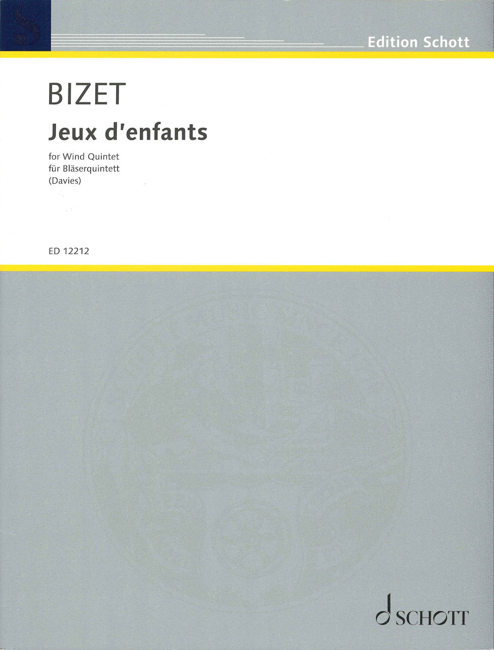Bizet, Jeux d'enfants (Quintet) (Schott)