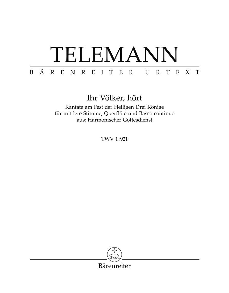 Telemann, Ihr Volker, hort (Barenreiter)