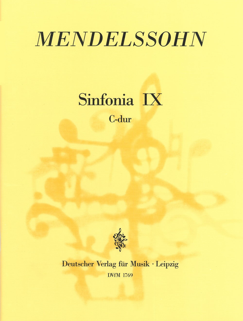 Mendelssohn, Sinfonia No. 9 Full Score (Deutscher Verlag fur Musik)