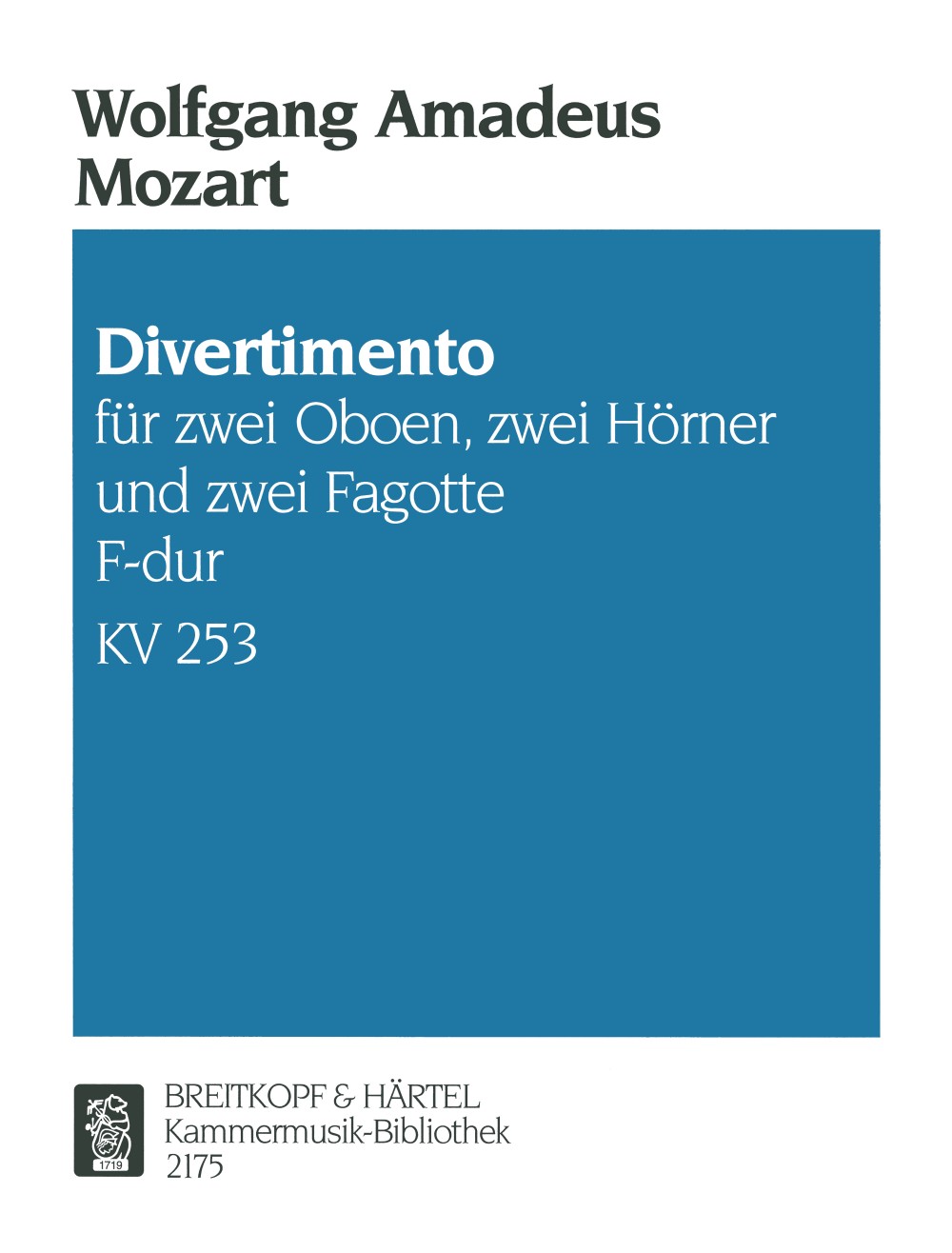 Mozart, Divertimento KV 253 in F (Breitkopf)