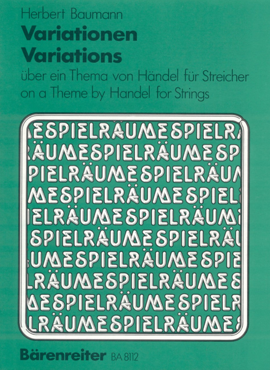 Baumann, Variationen Thema von Handel (Barenreiter)