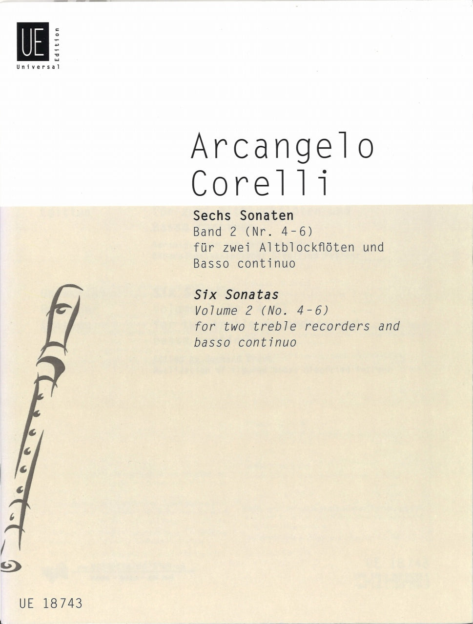 Corelli, 6 Sonaten, 2: 4-6 (AARec,Bc) (Universal)