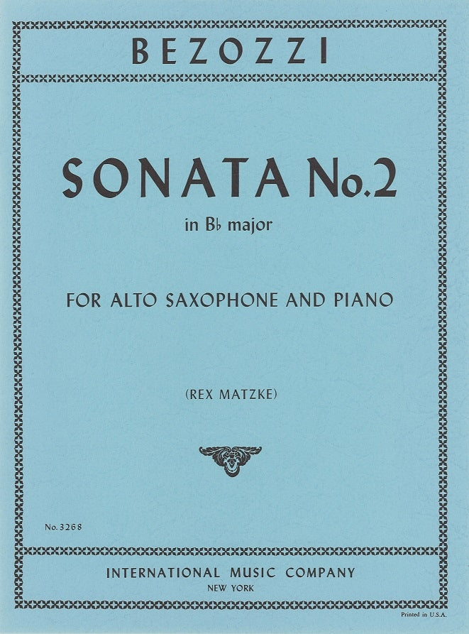 Besozzi, Sonata No.2 in Bb (Alto Sax,Pf) (IMC)