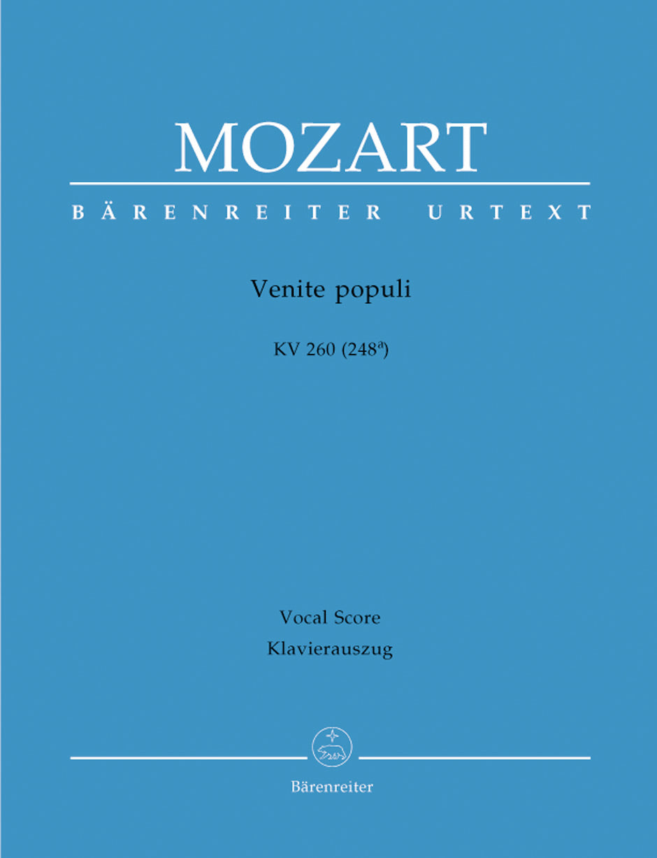 Mozart, Venite populi KV 260(248a) (Barenreiter)