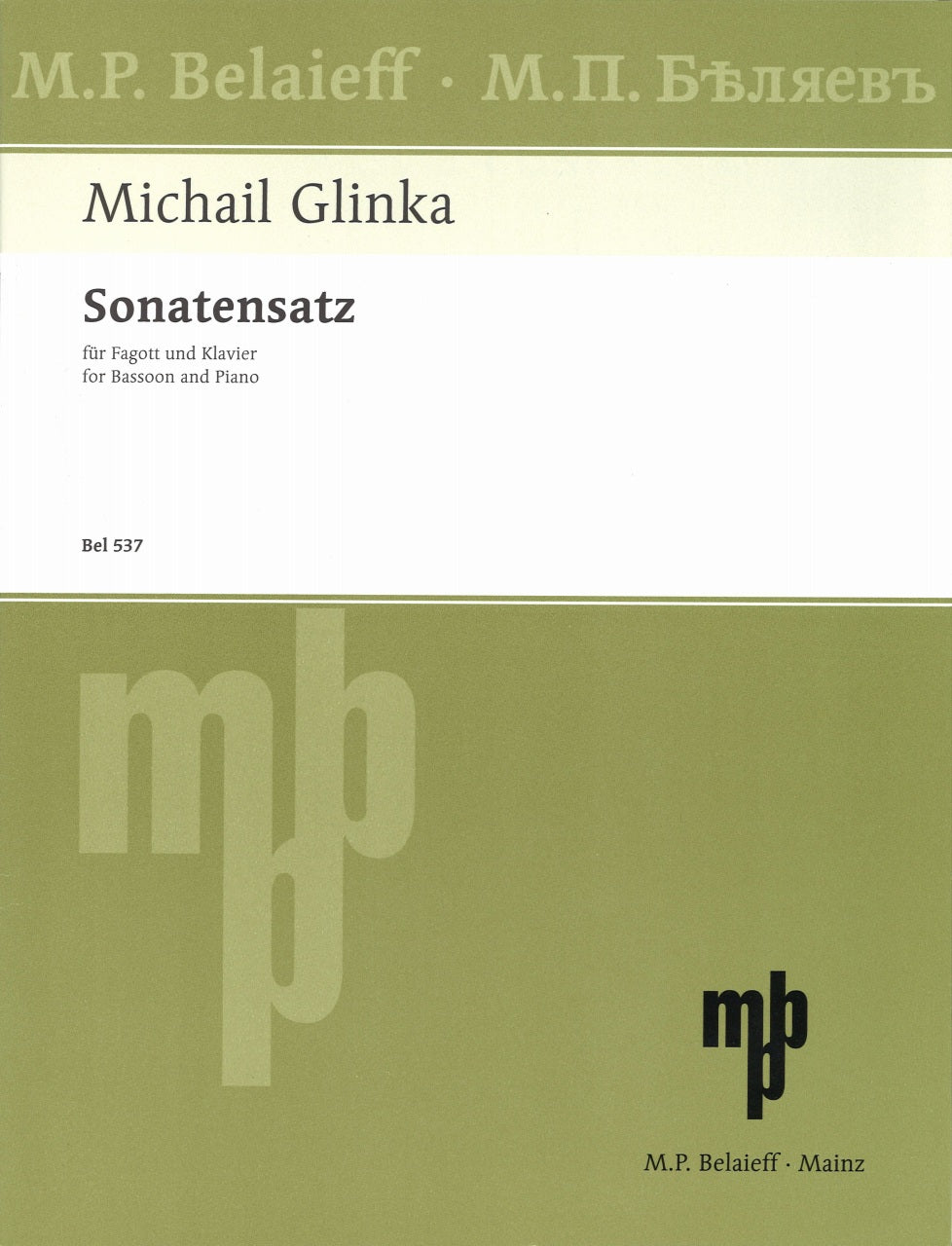 Glinka, Sonatensatz (Belaieff)