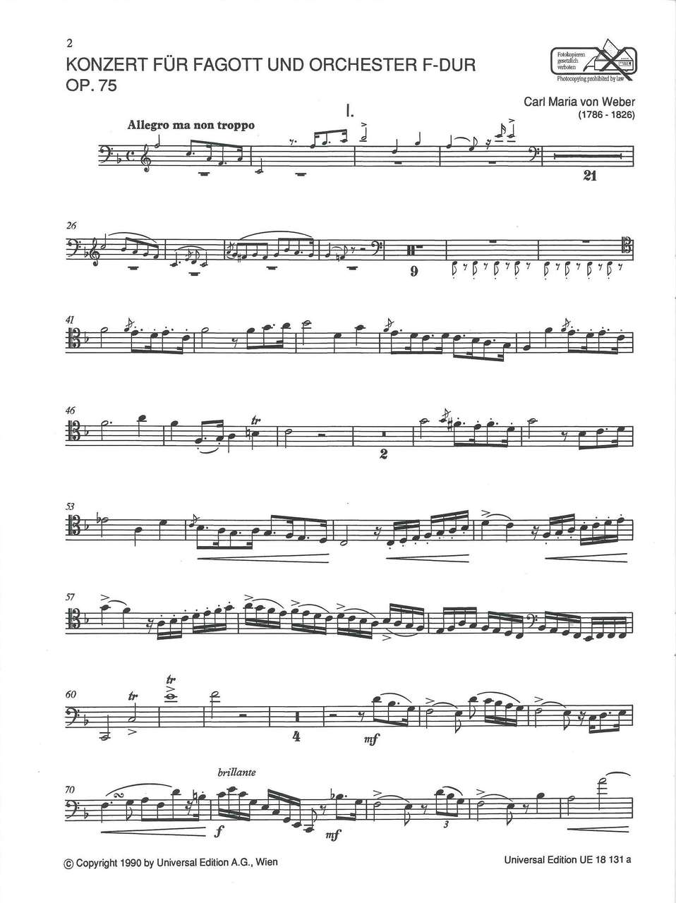 Weber, Concerto op. 75 in F (Waterhouse) (Universal)