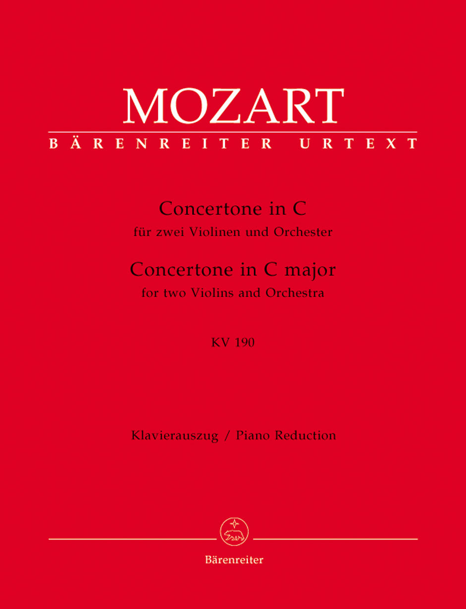 Mozart, Concertone KV 190 (2Vn,Pf) (Barenreiter)