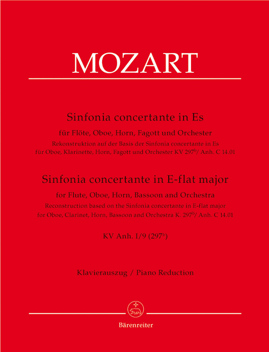 Mozart, Sinfonia conc (Fl,Ob,Bn,Hn,Pf) (Barenreiter)