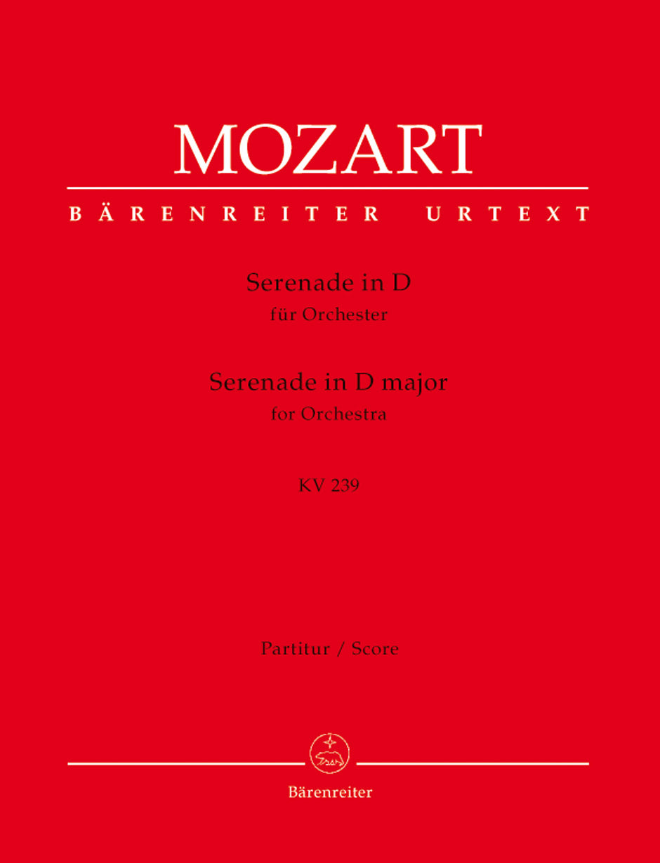 Mozart, Serenade KV 239 in D (Partitur) (Barenreiter)