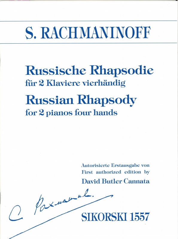 Rachmaninov, Russische Rhapsodie (1891) (Sikorski)