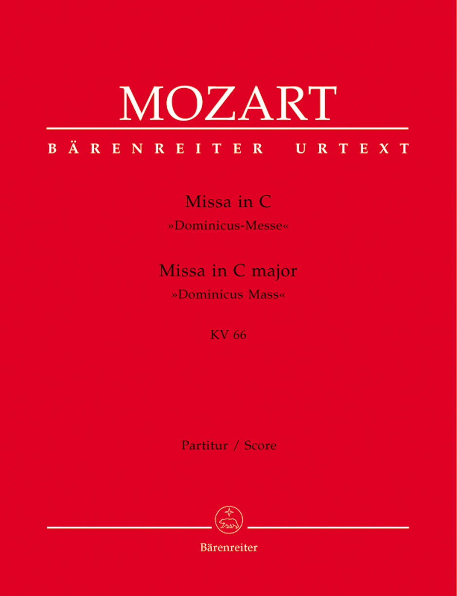 Mozart, Missa KV 66 in C Full Score (Barenreiter)