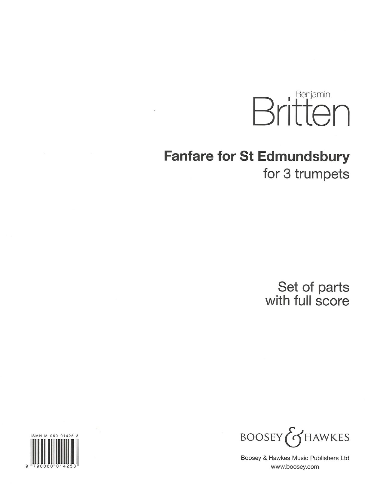 Britten, Fanfare for St Edmundsbury(3Trp (Boosey)