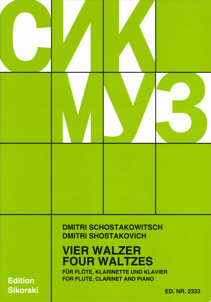 Shostakovich, 4 Walzer (Fl,Cl,Pf) (Sikorski)