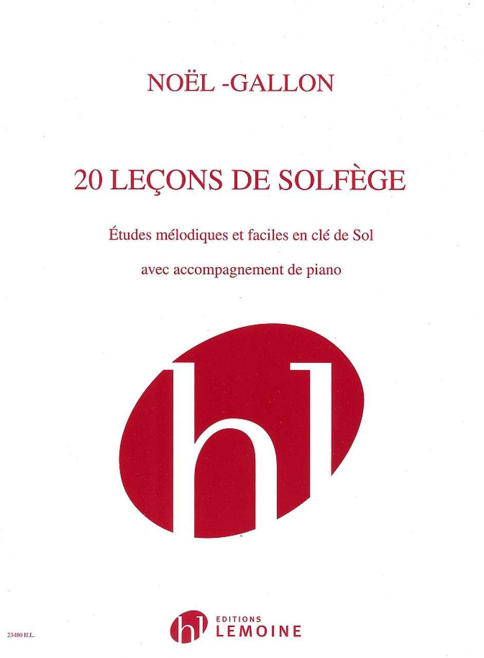 Noel-Gallon, 20 Lecons Cle Sol avec Acc. (Lemoine)