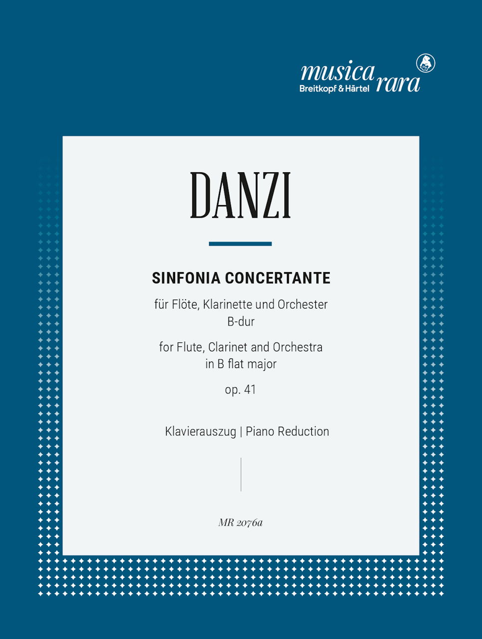 Danzi, Sinfonia conc op. 41 (Fl,Cl,Pf) (Musica Rara)