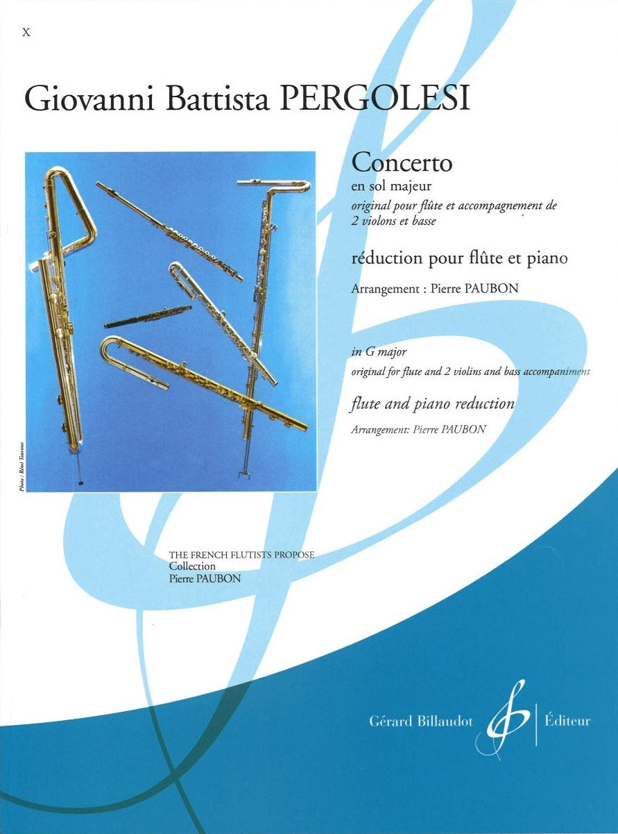 Pergolesi, Concerto en Sol (Fl,Pf) (Billaudot)