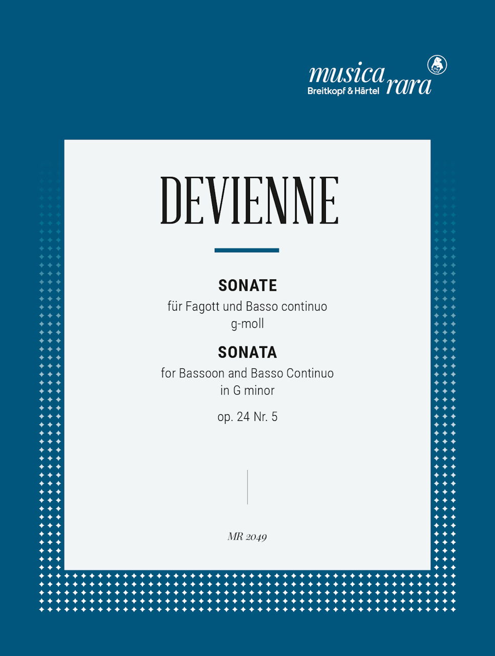 Devienne, Sonata op. 24/5 in g minor (Musica Rara)