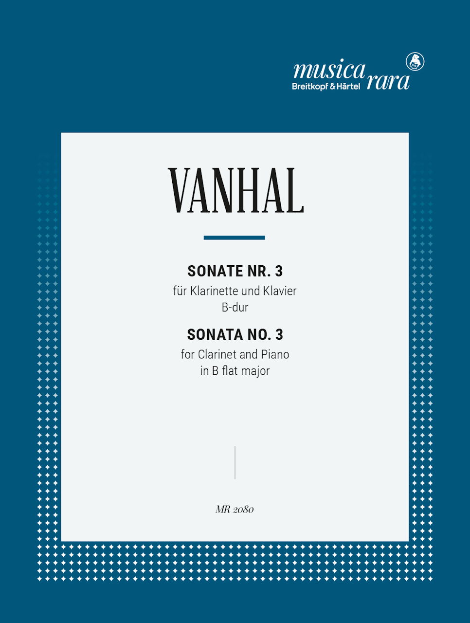 Vanhal, Sonata No. 3 in Bb (Cl,Pf) (Musica Rara)