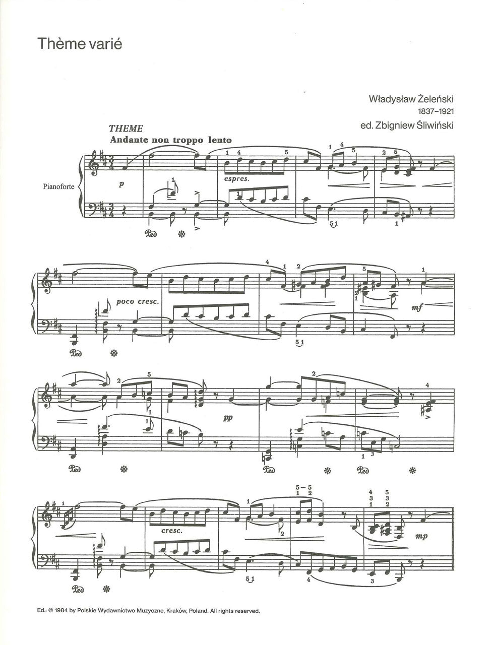 Zelenski, Theme varie (PWM)