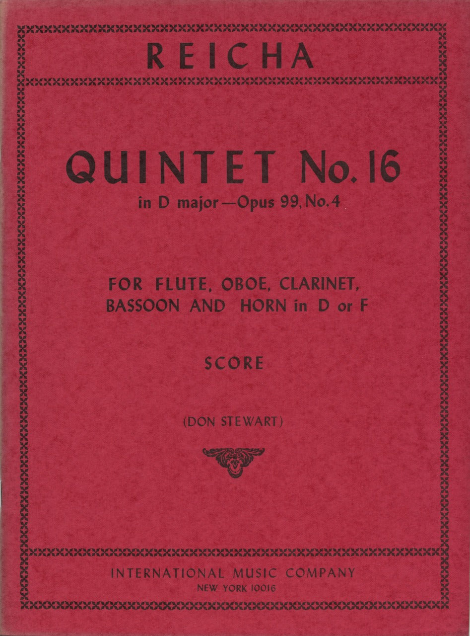 Reicha,A., Quintet No. 16 D major op. 99 (IMC)