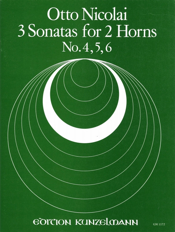 Nicolai, Sonatas No.4, 5, 6 (2Hn) (Kunzelmann)