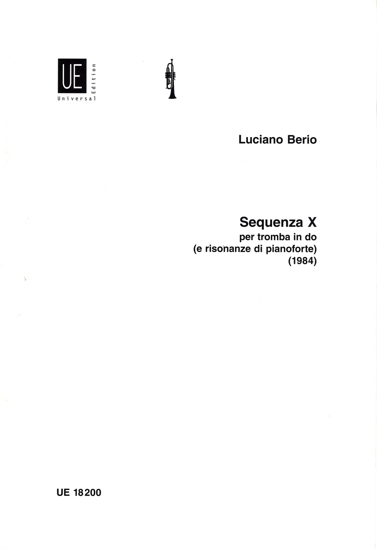 Berio, Sequenza 10 per tromba in do (Universal)