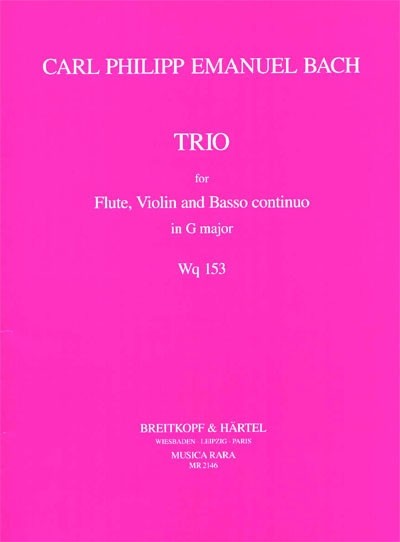 Bach,C.P.E., Triosonate in G, Wq 153 (Musica Rara)