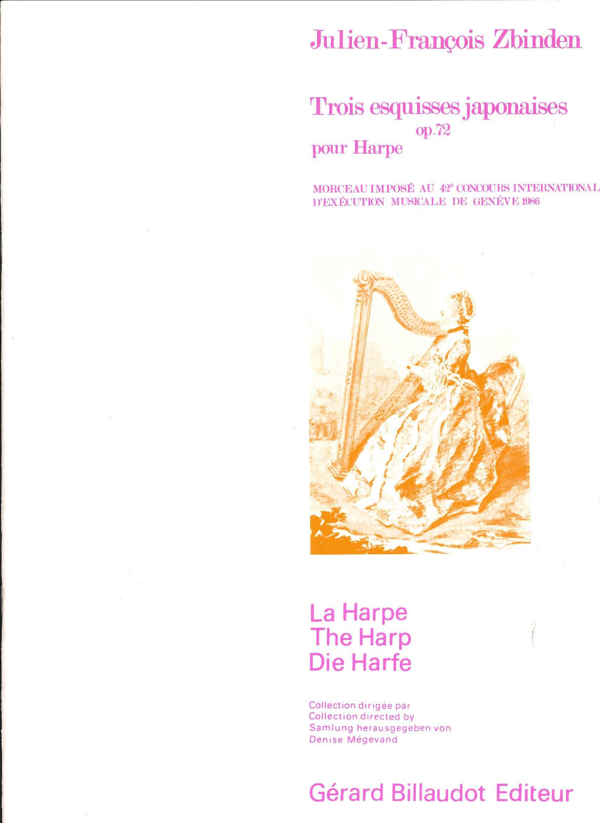 Zbinden, 3 Esquisses japonaises op. 72 (Billaudot)