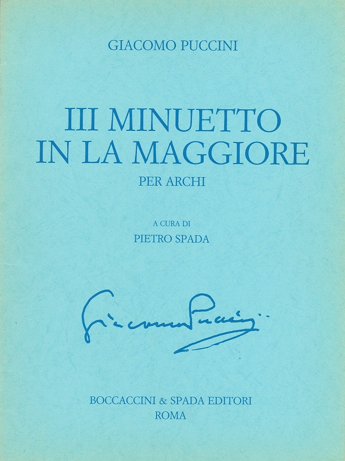 Puccini, Minuetto 3 in la maggiore (Boccaccini & Spada)