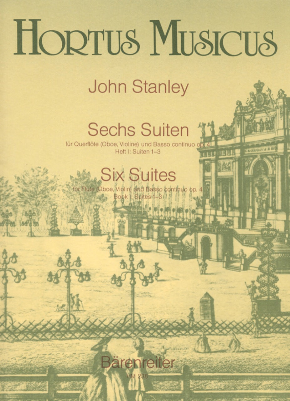 Stanley, Suiten op. 4/1-3 (Fl/Ob/Vn,Bc) (Barenreiter)
