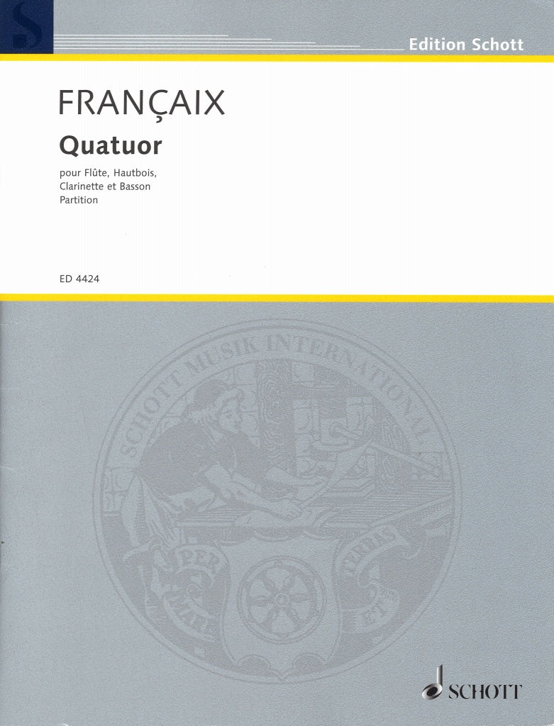 Francaix, Quatuor (Fl,Ob,Cl,Bn) Score (Schott)