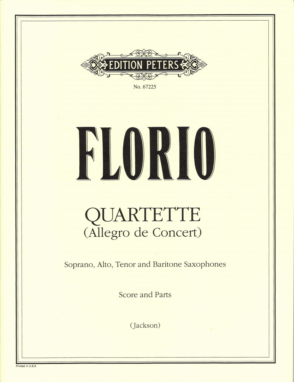 Florio,C., Quartette (Allegro de Concert (Peters)