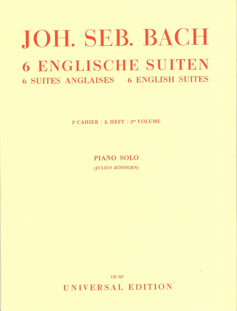 Bach, Englische Suiten II (Rontgen) (Universal)