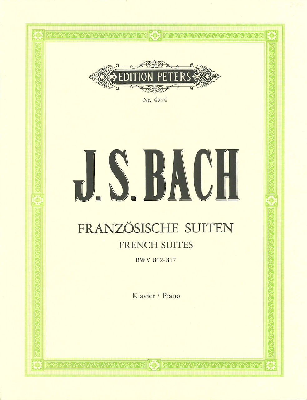 Bach, Franzosische Suiten (Keller) (Peters)