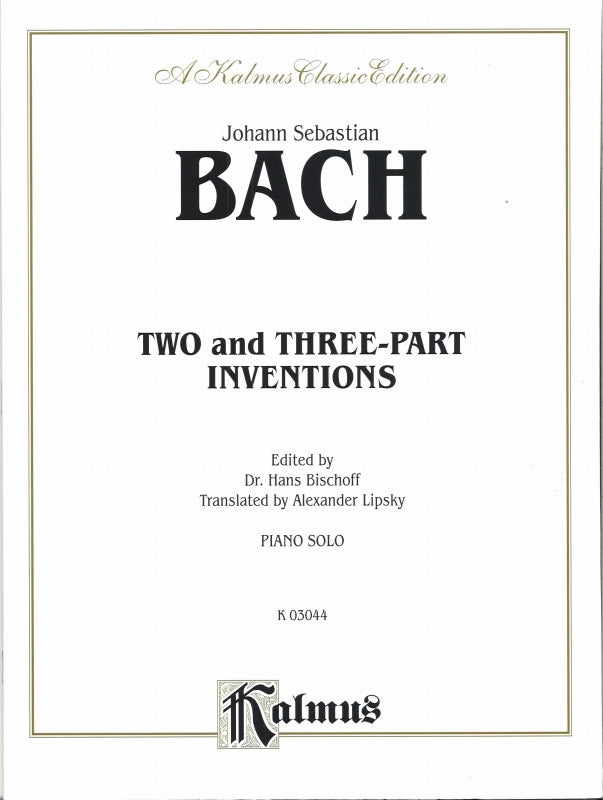 Bach, Inventions, 2 & 3-part (Bischoff) (Kalmus/Alfred)