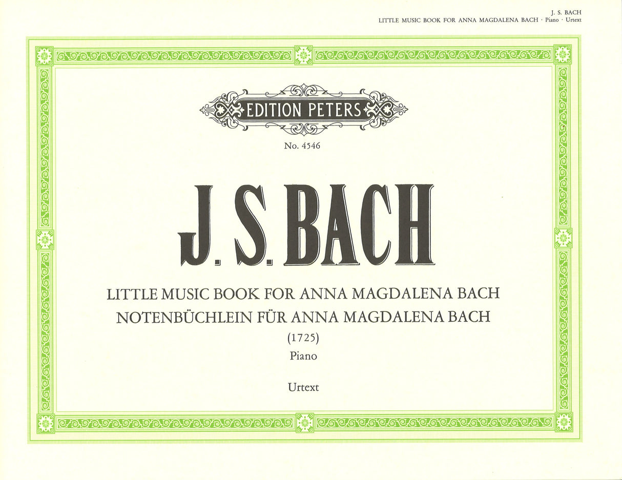 Bach, Notenbuchlein fur Anna Magdalena (Peters)