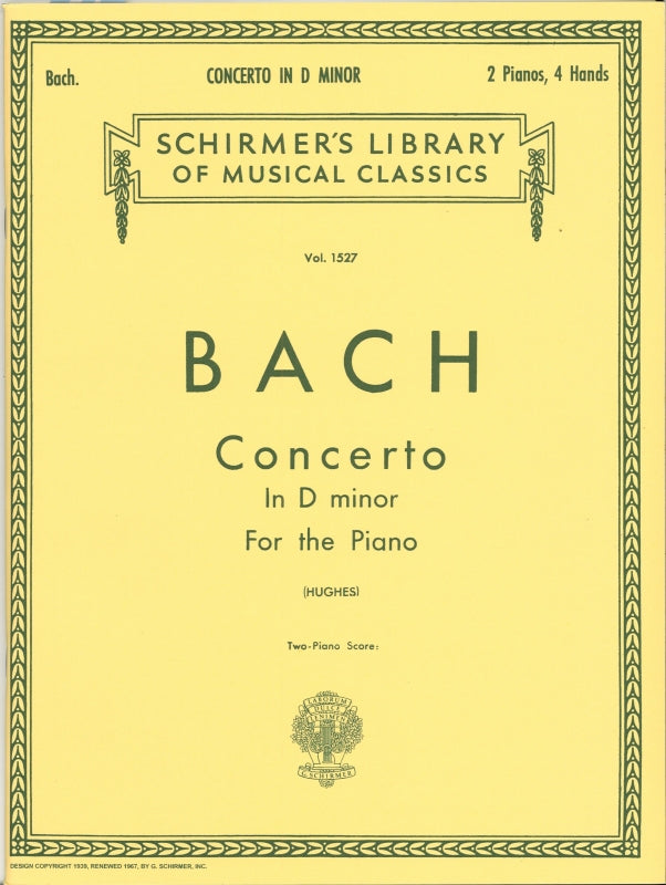 Bach, Concerto BWV 1052 in d (Hughes) (G.Schirmer)